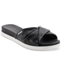 DKNY - Jezebel Twisted Slide Sandals - Lyst