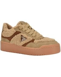 Guess - Miram Platform Lace-up Court Sneakers - Lyst