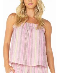 Roxy - Let's Get Away Striped Pull-on Top - Lyst