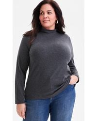 Style & Co. - Plus Size Mock-neck Top - Lyst