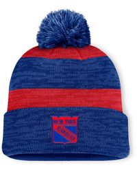 Fanatics - Navy/red New York Rangers Fundamental Red Line Cuffed Knit Hat - Lyst