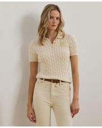 Ralph Lauren - Cable Knit Polo Shirt P Xs 3x - Lyst