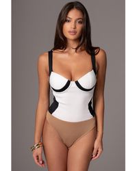 JLUXLABEL - Throwback Colorblock Bodysuit - Lyst
