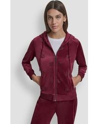 DKNY - Petite Logo Detail Long Sleeve Hoodie - Lyst