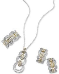 Effy - Effy Diamond Interlocking Circle Earrings Necklace Ring Collection In 14k Two Tone Gold - Lyst