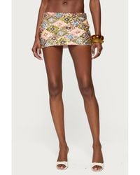 Edikted - Naama Sequin Mini Skort - Lyst