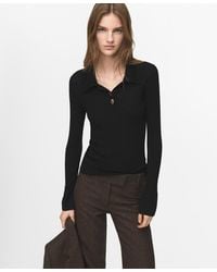 Mango - Polo-neck Ribbed Sweater - Lyst
