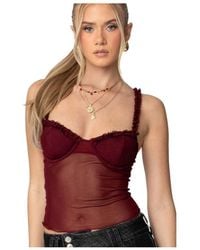 Edikted - Mercy Sheer Mesh Bra Top - Lyst