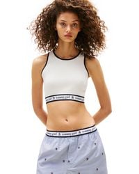 Tommy Hilfiger - Tommy Girl Cropped Extra Slim Knit Tank Top - Lyst