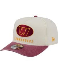 KTZ - Cream/burgundy Washington Commanders Washed A-frame 9fifty Snapback Hat - Lyst