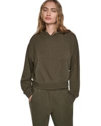 DKNY - Rhinestone Hooded Pull-on Sweatshirt - Lyst
