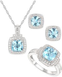 Macy's - 3-pc. Set Blue Topaz (4-1/2 Ct. T.w. - Lyst