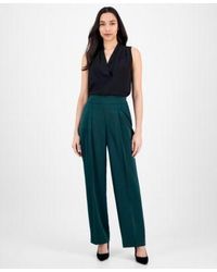 Anne Klein - Pull On High Rise Pleat Front Pants P Xxs Xxl - Lyst