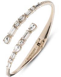 Givenchy - Mixed-cut Crystal Bypass Bangle Bracelet - Lyst