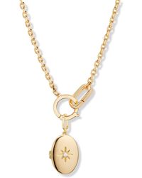 Brook and York - Plated Cami Starburst Short Pendant Locket Necklace - Lyst