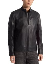 Michael Kors - Leather Racer Jacket - Lyst
