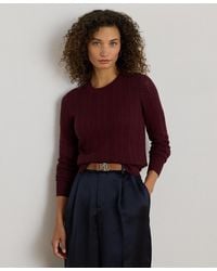 Ralph Lauren - Long Sleeves Pointelle-knit Sweater - Lyst