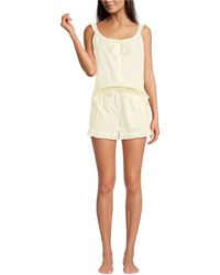 Lands' End - Poplin 2 Piece Pajama Set - Lyst