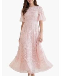 Needle & Thread - Gianna Ruffle Short Sleeve Maxi Gown - Lyst