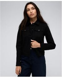 Kenneth Cole - Denim Trucker Button Front Jacket - Lyst