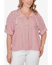 Ruby Rd. - Plus Size Beaded Seersucker Portrait Collar Jacket - Lyst