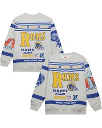 Mitchell & Ness - Los Angeles Rams All Over Print Fleece Crewneck Sweatshirt - Lyst