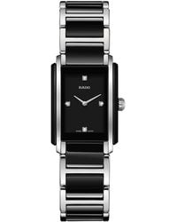 Rado - Swiss Integral Diamond Accent Ceramic & Stainless Steel Bracelet Watch 22x33mm - Lyst