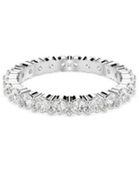 Swarovski - Crystal Round Cut Vittore Band Ring - Lyst