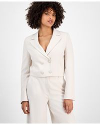 Guess - Joandra Double-breasted Cropped Blazer - Lyst
