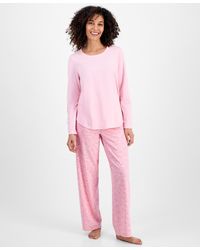 Charter Club - Long-sleeve Jersey Pajama Set - Lyst