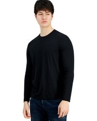 INC International Concepts - Long-sleeve Crewneck Variegated Rib Sweater - Lyst