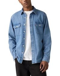 Levi's - Relaxed Fit Long Sleeve Button Front Worker Shirt - Lyst