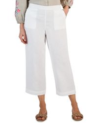 Charter Club - 100% Linen Pull-on Cropped Pants - Lyst