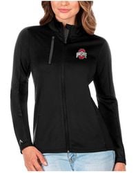 Antigua - Black/silver Ohio State Buckeyes Generation Full-zip Jacket - Lyst