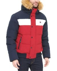 tommy hilfiger coat mens red