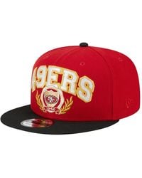 KTZ - Scarlet/black San Francisco 49ers Team Establish 9fifty Snapback Hat - Lyst