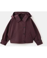 Mango - Double-breasted Hood Trench Coat - Lyst