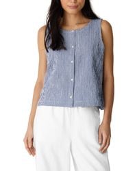 Eileen Fisher - Eileen Fisher Round Neck Vest Top - Lyst