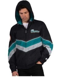 Starter - Black Miami Dolphins Thursday Night Gridiron Logo Full-zip Hoodie - Lyst