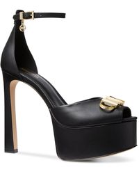 Michael Kors - Martina Ankle-strap Peep-toe Platform Pumps - Lyst