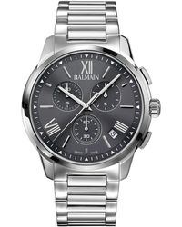 Balmain - Swiss Chronograph Madrigal Stainless Steel Bracelet Watch 42mm - Lyst
