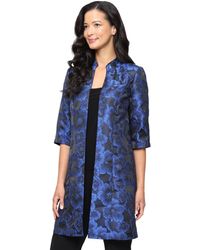 Alex Evenings - 3/4-sleeve Jacquard Collar Jacket And Tank Set - Lyst