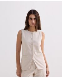 REISTOR - Cotton Tweed Vest Jacket - Lyst