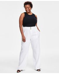 INC International Concepts - Plus Size Linen-blend Wide-leg Pants - Lyst