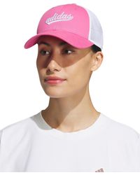 adidas - Embroidered Logo Mesh Trucker Hat - Lyst