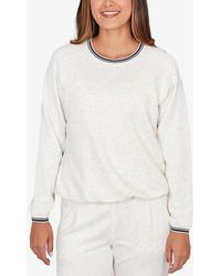Ruby Rd. - Petite Bubble Hem Fleck Knit Pullover Top - Lyst