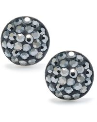 Giani Bernini - Crystal Pave Stud Earrings In Sterling Silver. Available In Clear, Blue, Gray, Red Or Multi - Lyst