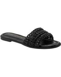 Marc Fisher - Vickee Woven Flat Slide Sandals - Lyst