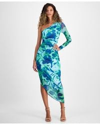 Rachel Roy - Quinn Floral Asymmetric Mesh Midi Dress - Lyst