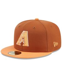 KTZ - Brown/orange Arizona Diamondbacks Spring Color Basic Two-tone 59fifty Fitted Hat - Lyst